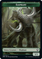 Elephant // Treasure Double-sided Token [Dominaria United Commander Tokens] | Empire Gaming NC