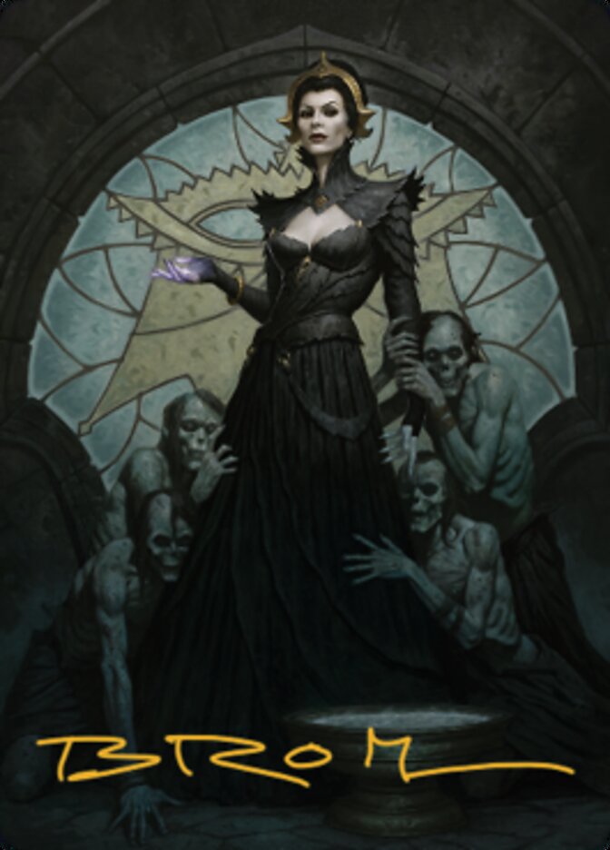 Liliana of the Veil Art Card (Gold-Stamped Signature) [Dominaria United Art Series] | Empire Gaming NC