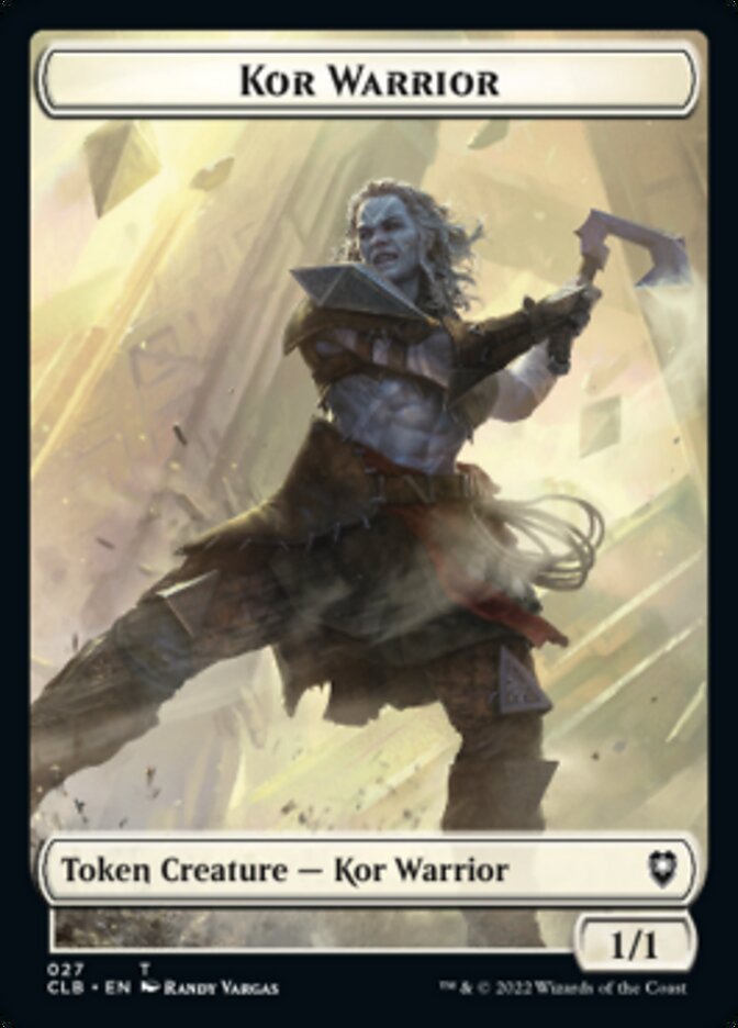 Kor Warrior // Shapeshifter (023) Double-sided Token [Commander Legends: Battle for Baldur's Gate Tokens] | Empire Gaming NC