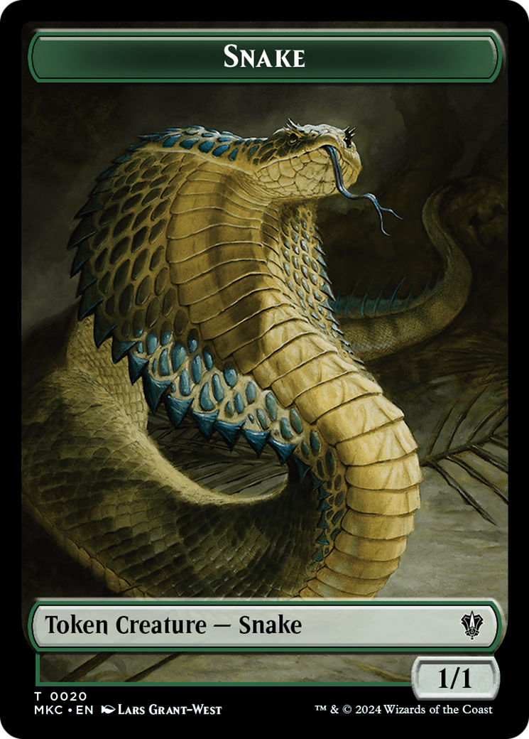 Snake // Morph Double-Sided Token [Murders at Karlov Manor Commander Tokens] | Empire Gaming NC