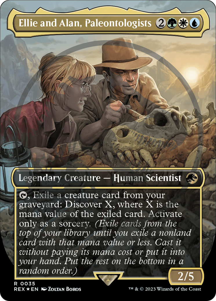 Ellie and Alan, Paleontologists Emblem (Borderless) [Jurassic World Collection Tokens] | Empire Gaming NC