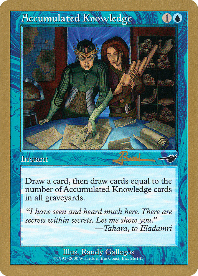 Accumulated Knowledge (Antoine Ruel) [World Championship Decks 2001] | Empire Gaming NC