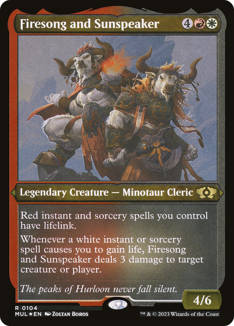 Firesong and Sunspeaker (Foil Etched) [Multiverse Legends] | Empire Gaming NC