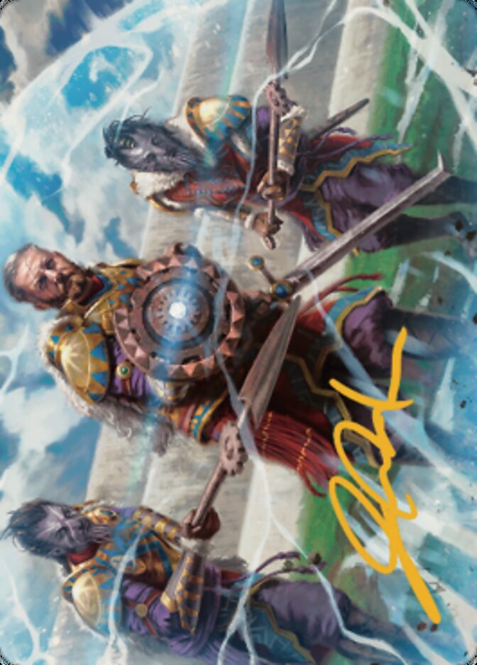 Argivian Phalanx Art Card (Gold-Stamped Signature) [Dominaria United Art Series] | Empire Gaming NC