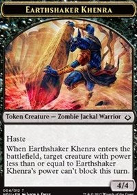 Earthshaker Khenra // Zombie Double-sided Token [Hour of Devastation Tokens] | Empire Gaming NC