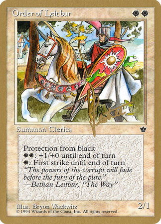 Order of Leitbur (Male) - 1996 Bertrand Lestree (FEM) [Pro Tour Collector Set] | Empire Gaming NC