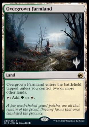 Overgrown Farmland (Promo Pack) [Innistrad: Midnight Hunt Promos] | Empire Gaming NC