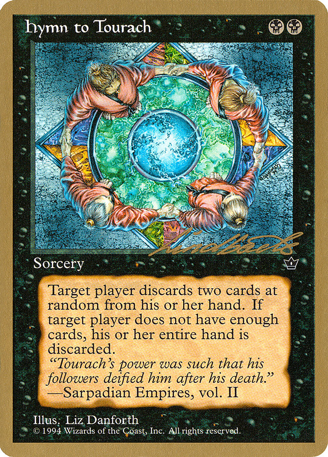 Hymn to Tourach (Circle) (Leon Lindback) [Pro Tour Collector Set] | Empire Gaming NC