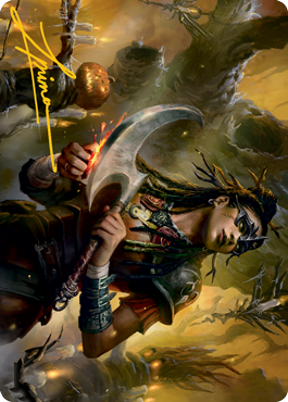 Harvesttide Sentry Art Card (Gold-Stamped Signature) [Innistrad: Midnight Hunt Art Series] | Empire Gaming NC