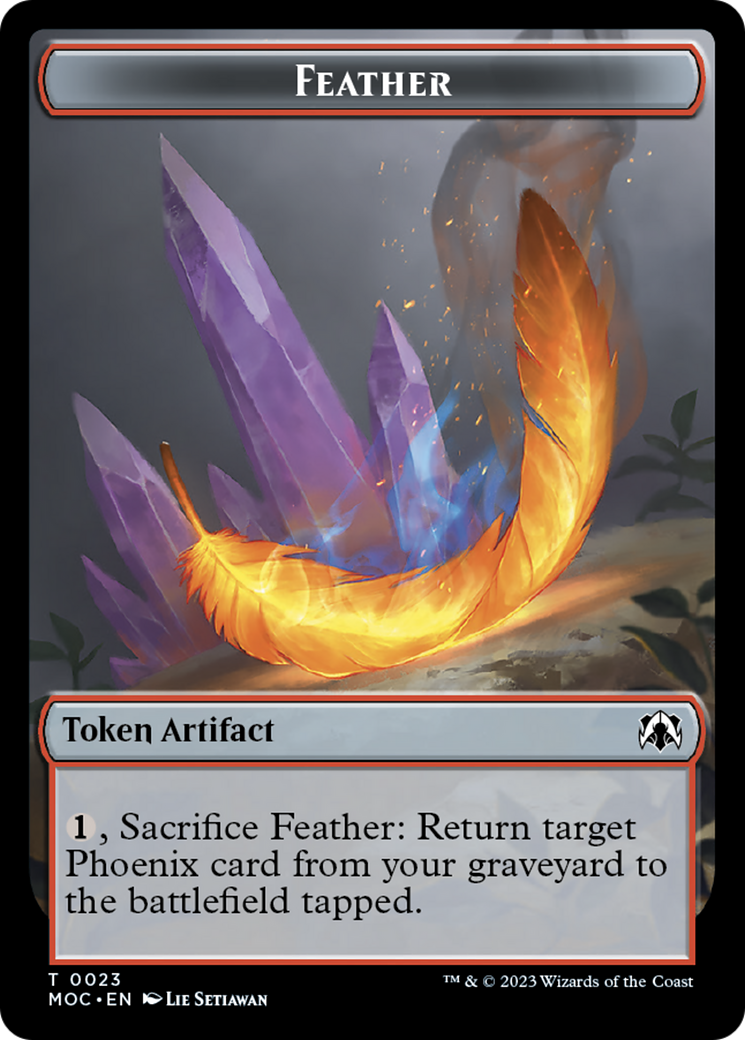 Feather // Servo Double-Sided Token [March of the Machine Commander Tokens] | Empire Gaming NC