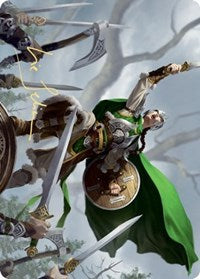 Maja, Bretagard Protector Art Card (Gold-Stamped Signature) [Kaldheim: Art Series] | Empire Gaming NC