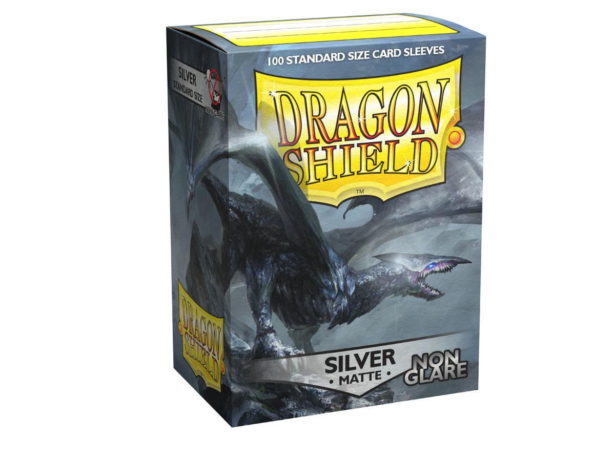 Dragon Shield Non-Glare Sleeve - Silver ‘Argentia’ 100ct | Empire Gaming NC