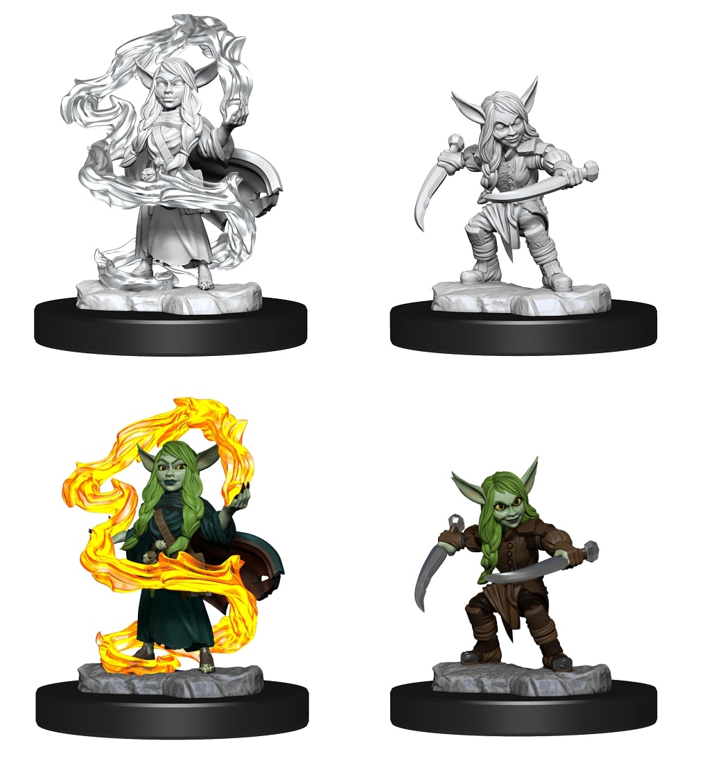 Critical Role Unpainted Minis: GOBLIN SORCEROR/ROGUE FEMALE | Empire Gaming NC