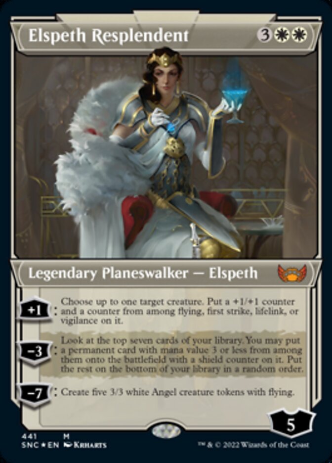 Elspeth Resplendent (Showcase Art Deco Foil Etched) [Streets of New Capenna] | Empire Gaming NC