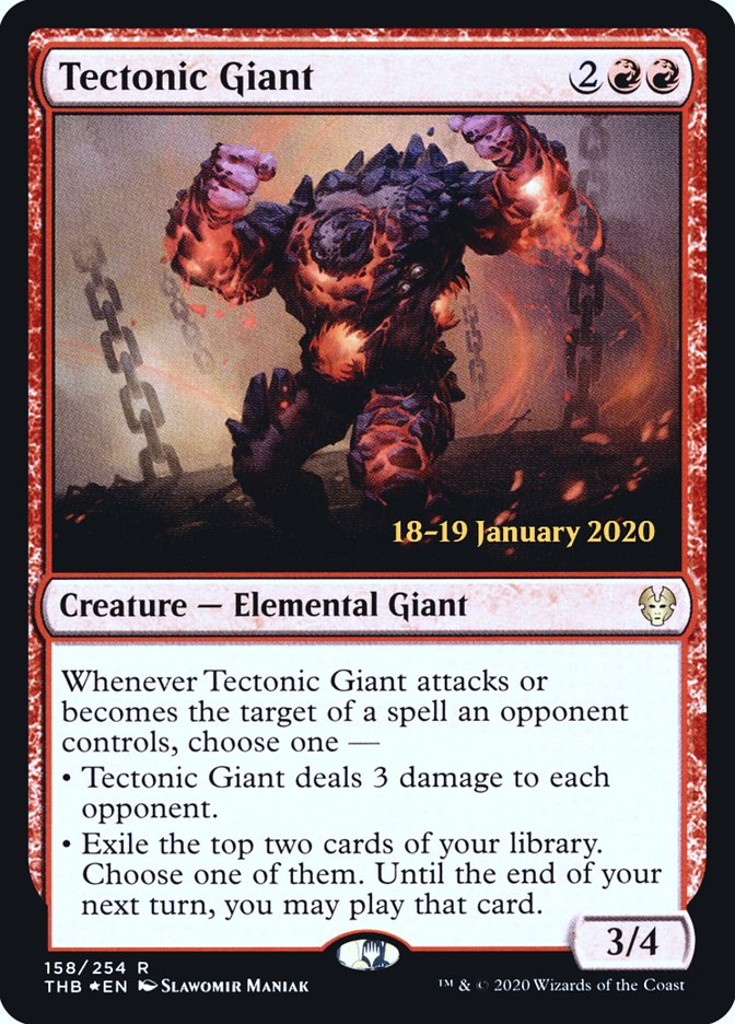 Tectonic Giant [Theros Beyond Death Prerelease Promos] | Empire Gaming NC