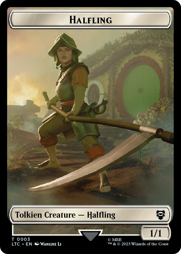 Halfling // Treasure Token [The Lord of the Rings: Tales of Middle-Earth Commander Tokens] | Empire Gaming NC