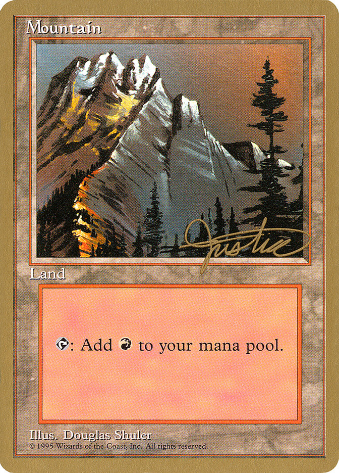 Mountain (mj373) (Mark Justice) [Pro Tour Collector Set] | Empire Gaming NC