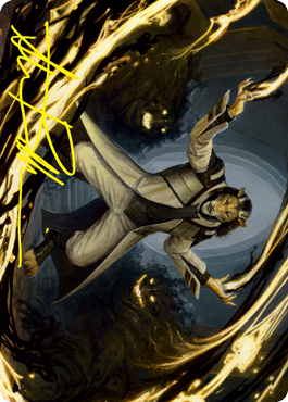 Leonin Lightscribe Art Card (Gold-Stamped Signature) [Strixhaven: School of Mages Art Series] | Empire Gaming NC