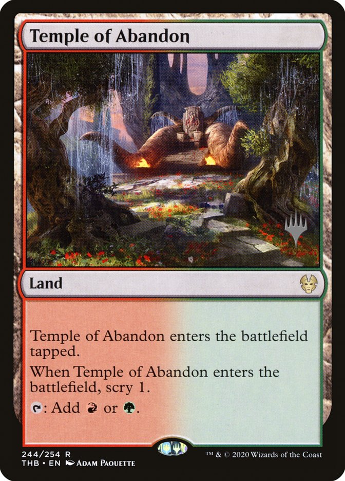 Temple of Abandon (Promo Pack) [Theros Beyond Death Promos] | Empire Gaming NC