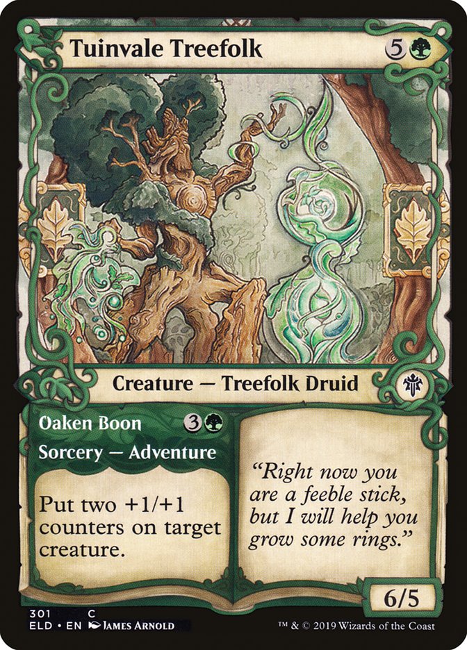 Tuinvale Treefolk // Oaken Boon (Showcase) [Throne of Eldraine] | Empire Gaming NC