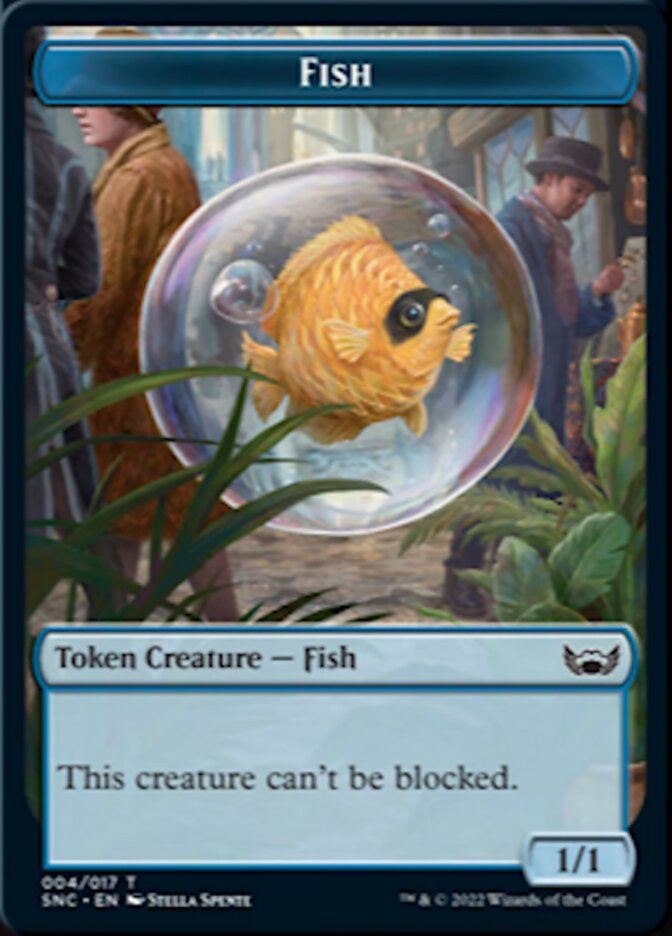 Clue // Fish Double-sided Token [Streets of New Capenna Commander Tokens] | Empire Gaming NC