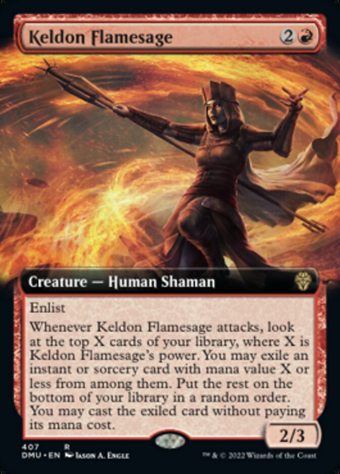 Keldon Flamesage (Extended Art) [Dominaria United] | Empire Gaming NC