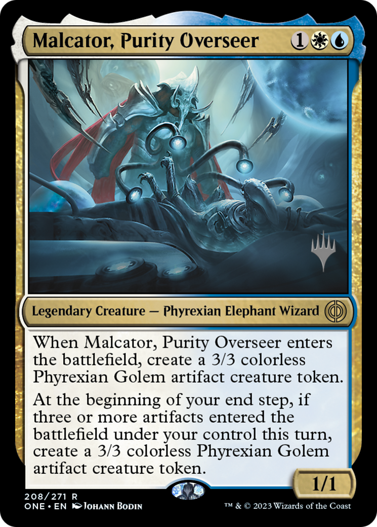 Malcator, Purity Overseer (Promo Pack) [Phyrexia: All Will Be One Promos] | Empire Gaming NC