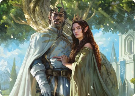 Aragorn and Arwen, Wed Art Card [The Lord of the Rings: Tales of Middle-earth Art Series] | Empire Gaming NC