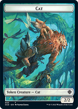 Saproling // Cat Double-Sided Token [Starter Commander Decks] | Empire Gaming NC