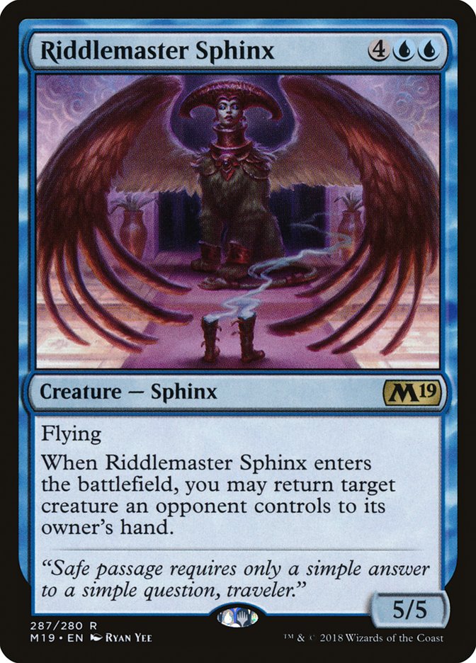 Riddlemaster Sphinx [Core Set 2019] | Empire Gaming NC