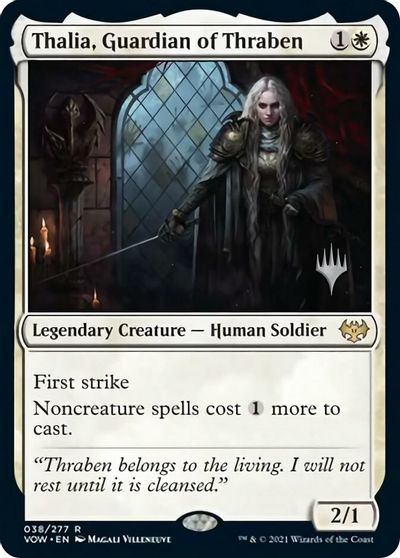 Thalia, Guardian of Thraben (Promo Pack) [Innistrad: Crimson Vow Promos] | Empire Gaming NC