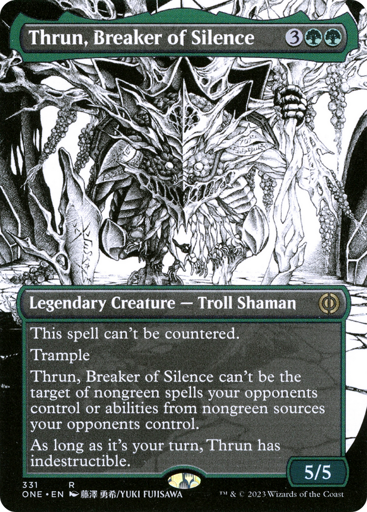 Thrun, Breaker of Silence (Borderless Manga) [Phyrexia: All Will Be One] | Empire Gaming NC