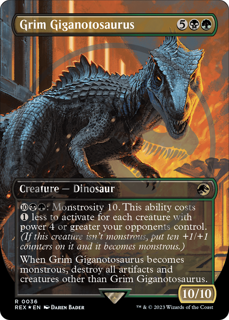 Grim Giganotosaurus Emblem (Borderless) [Jurassic World Collection Tokens] | Empire Gaming NC