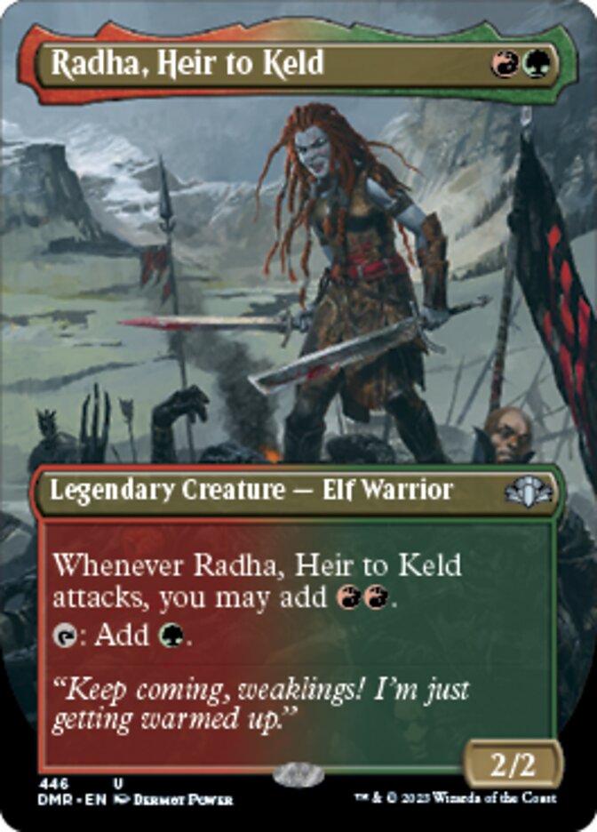 Radha, Heir to Keld (Borderless Alternate Art) [Dominaria Remastered] | Empire Gaming NC