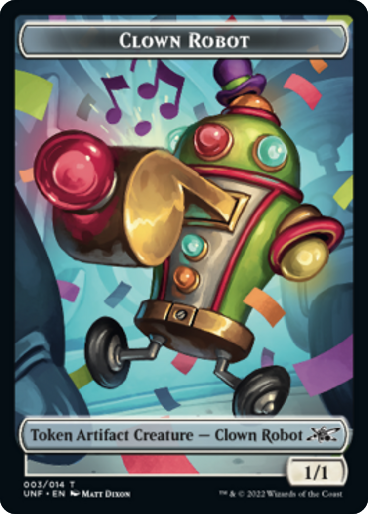 Clown Robot (003) // Treasure (012) Double-sided Token [Unfinity Tokens] | Empire Gaming NC