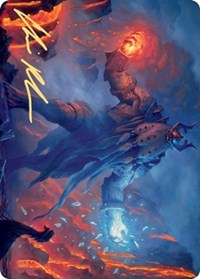 Aegar, the Freezing Flame (Gold-Stamped Signature) [Kaldheim: Art Series] | Empire Gaming NC