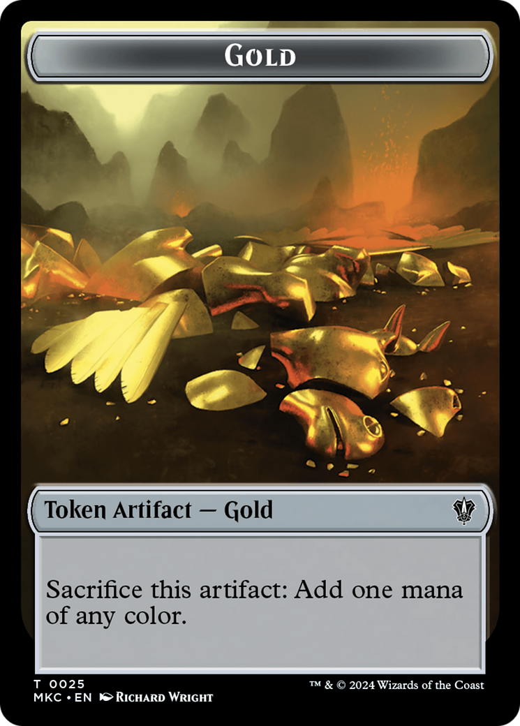 Gold // Treasure Double-Sided Token [Murders at Karlov Manor Commander Tokens] | Empire Gaming NC