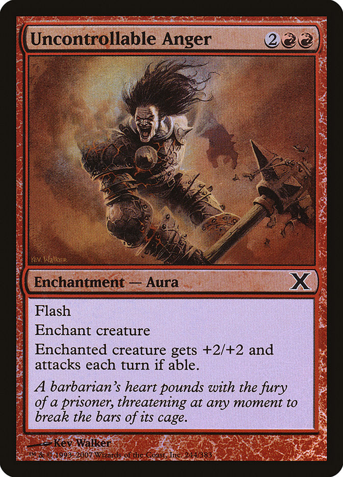 Uncontrollable Anger (Premium Foil) [Tenth Edition] | Empire Gaming NC