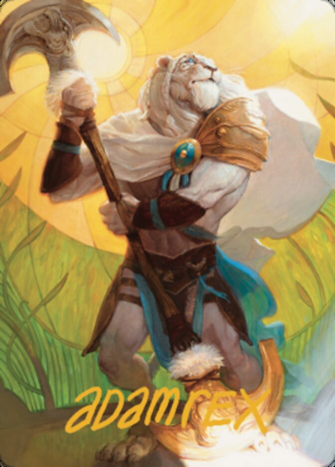 Ajani, Sleeper Agent Art Card (Gold-Stamped Signature) [Dominaria United Art Series] | Empire Gaming NC