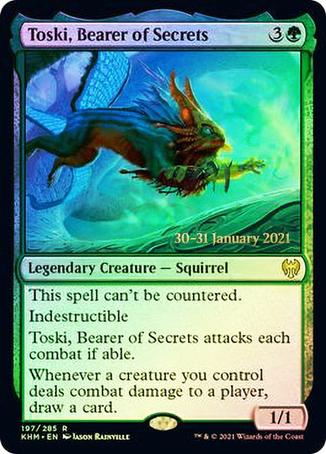 Toski, Bearer of Secrets  [Kaldheim Prerelease Promos] | Empire Gaming NC