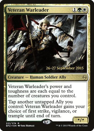 Veteran Warleader [Battle for Zendikar Promos] | Empire Gaming NC