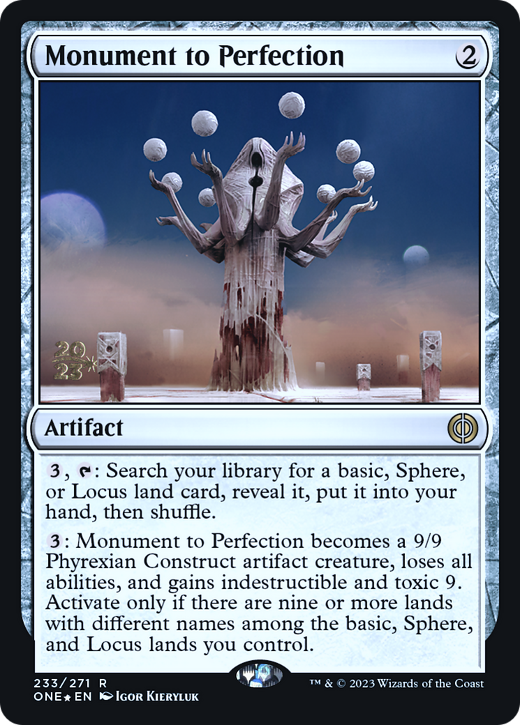 Monument to Perfection [Phyrexia: All Will Be One Prerelease Promos] | Empire Gaming NC