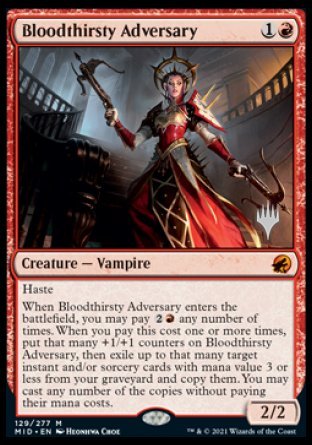 Bloodthirsty Adversary (Promo Pack) [Innistrad: Midnight Hunt Promos] | Empire Gaming NC