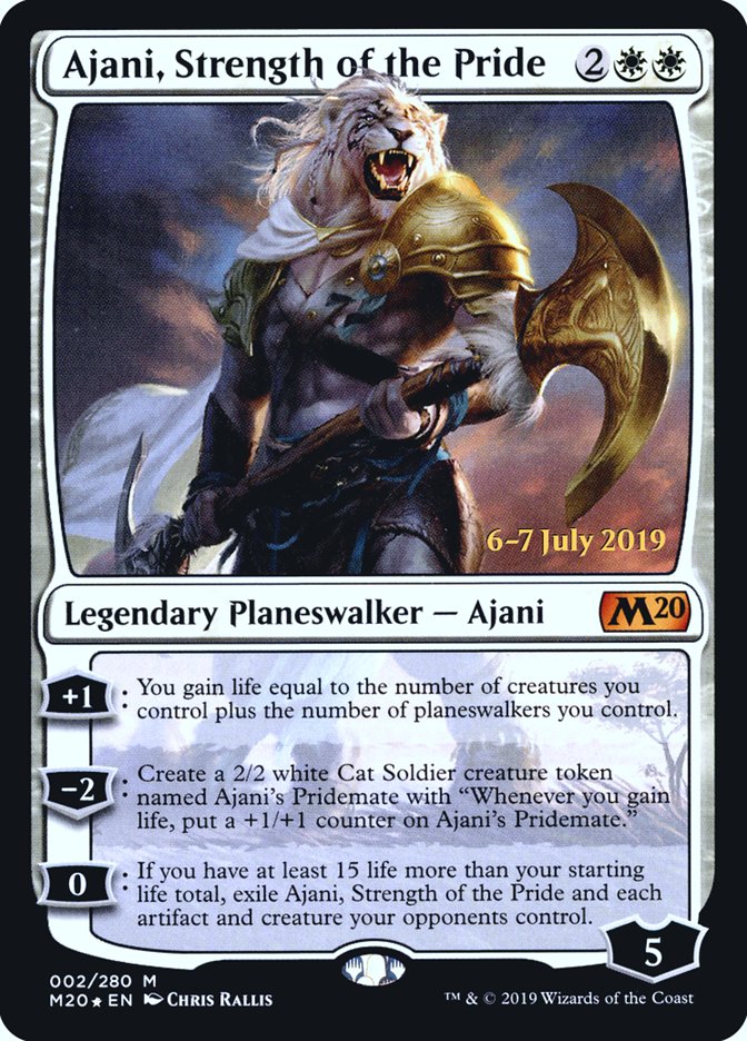 Ajani, Strength of the Pride  [Core Set 2020 Prerelease Promos] | Empire Gaming NC