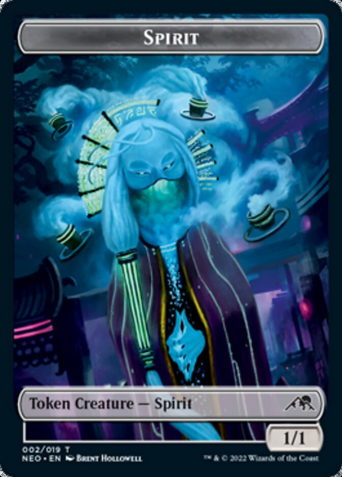 Spirit Token (002) [Kamigawa: Neon Dynasty Tokens] | Empire Gaming NC