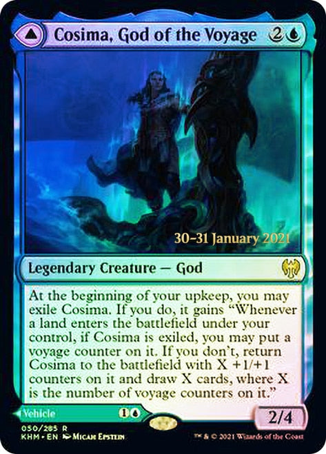 Cosima, God of the Voyage // The Omenkeel  [Kaldheim Prerelease Promos] | Empire Gaming NC