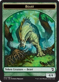 Beast (013) // Plant Double-sided Token [Commander 2018 Tokens] | Empire Gaming NC