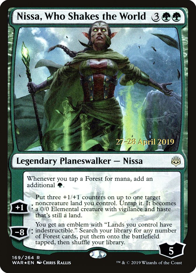 Nissa, Who Shakes the World  [War of the Spark Prerelease Promos] | Empire Gaming NC