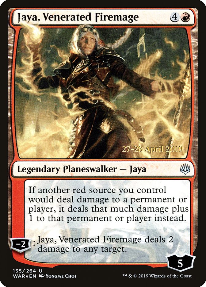 Jaya, Venerated Firemage  [War of the Spark Prerelease Promos] | Empire Gaming NC