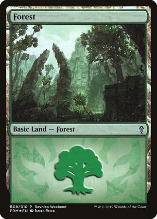 Forest - Gruul (B08) [RNA Ravnica Weekend] | Empire Gaming NC